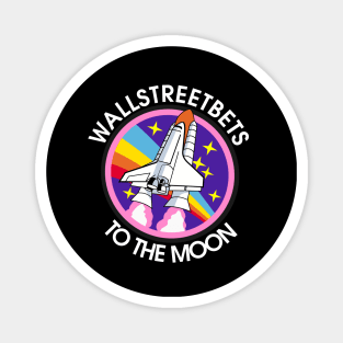 Wallstreetbets WSB To The Moon - Diamond Hands Stock Market Day Trader Magnet